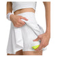 Women`s Classic Pleated Mini Tennis Skort Bright White Apparel Wilson