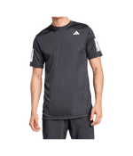 T shirt Adidas Club 3STR Tee Black 2025 Padel Clothes Adidas
