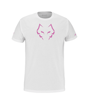 T shirt Babolat Algodón Juan Lebrón White/Pink 2025 Padel Clothes Babolat