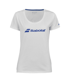 T shirt Babolat Exercise Tee Woman White/White 2025 Padel Clothes Babolat
