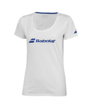 T shirt Babolat Exercise Tee Woman White/White 2025 Padel Clothes Babolat
