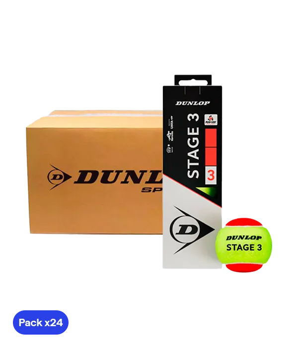 Cajón Dunlop Stage 3 Rojo/Amarillo 2025 (Pack x 24)