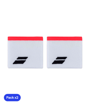 Babolat Blancas Logo Black Franja Red (Pack x2) Wristband Wristband Babolat