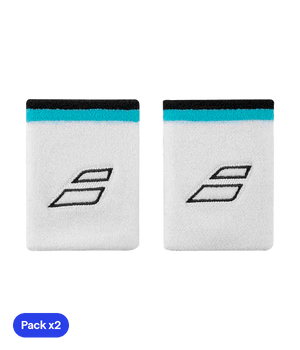 Babolat Terry Jumbo White/Blue 2024 (Pack x2) Wristband Wristband Babolat