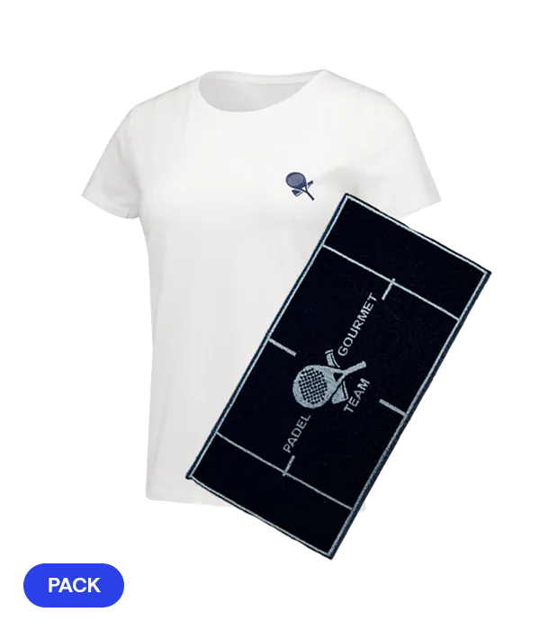 Pack Padel Team Gourmet: Camiseta Gourmet Mujer + Toalla